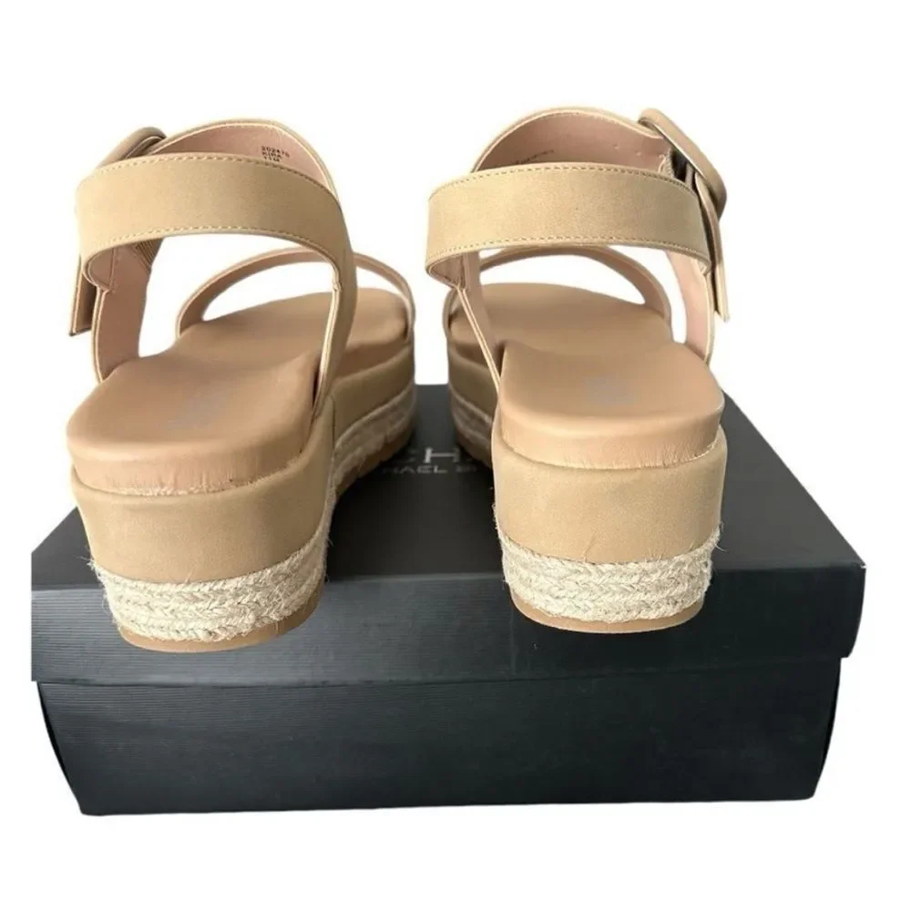 Michael Shannon Kira Tan Espadrille Platform Sandal 11
